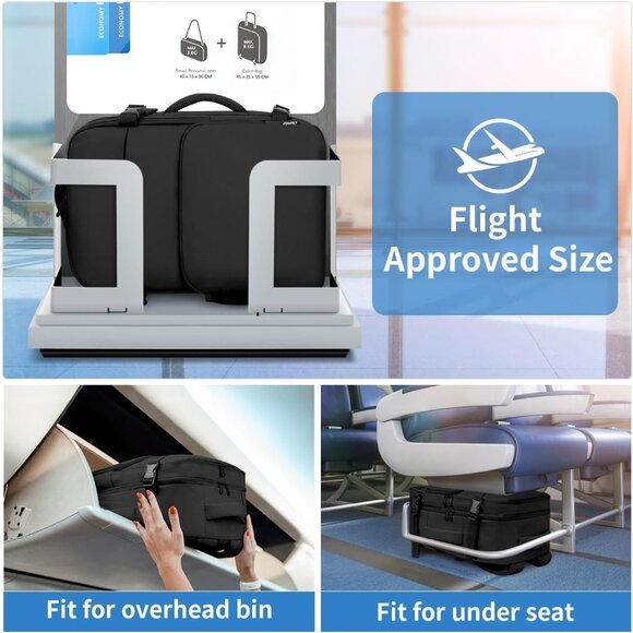 Versatile Black Travel Backpack - TSA Compliant & Perfect for Weekender Trips - Picture 2 of 8